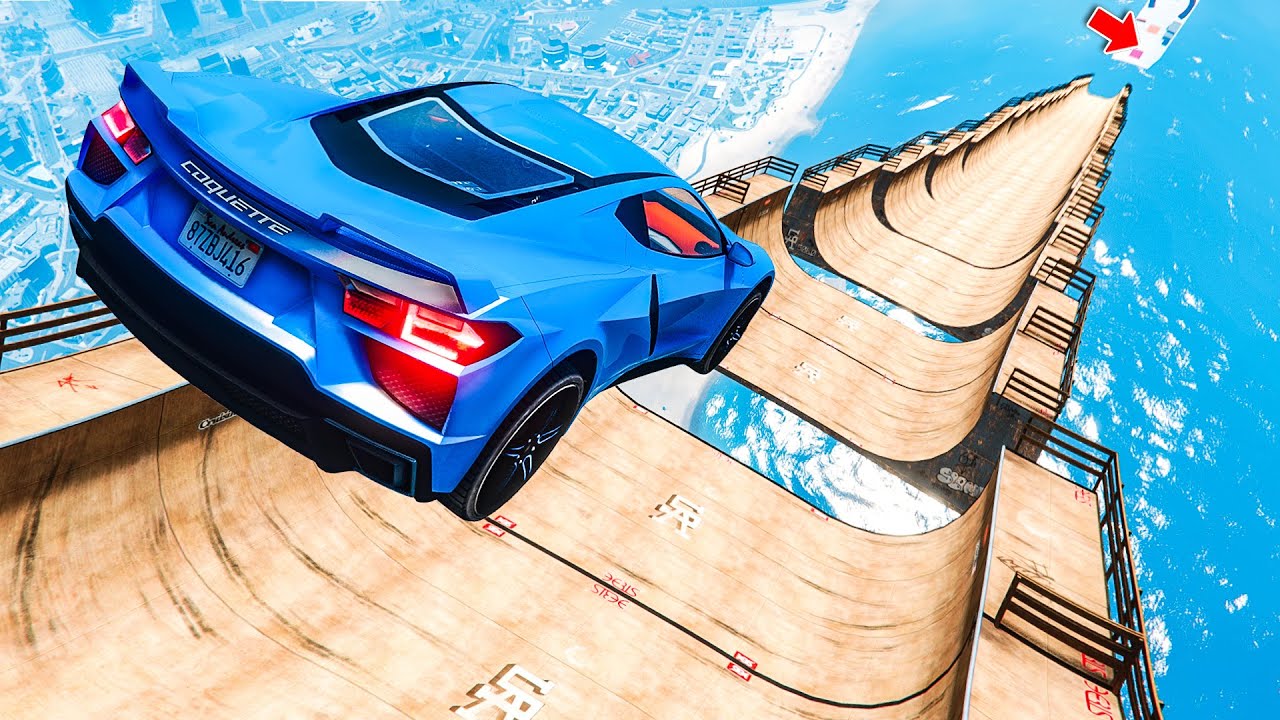 Insanely Crazy GTA 5 Mega Ramp Gameplay | No Copyright Gameplay 4K 60fps | 469