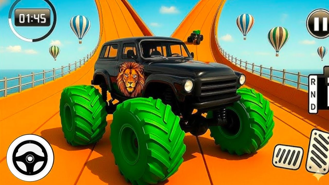 Monster Truck Mega Ramp 40 Impossible Driver - Racing Android Gameplay #gaming #omkar9