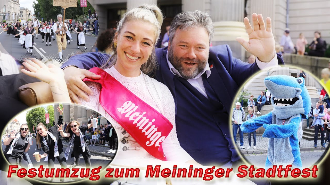 Festumzug zum Meininger Stadtfest .
