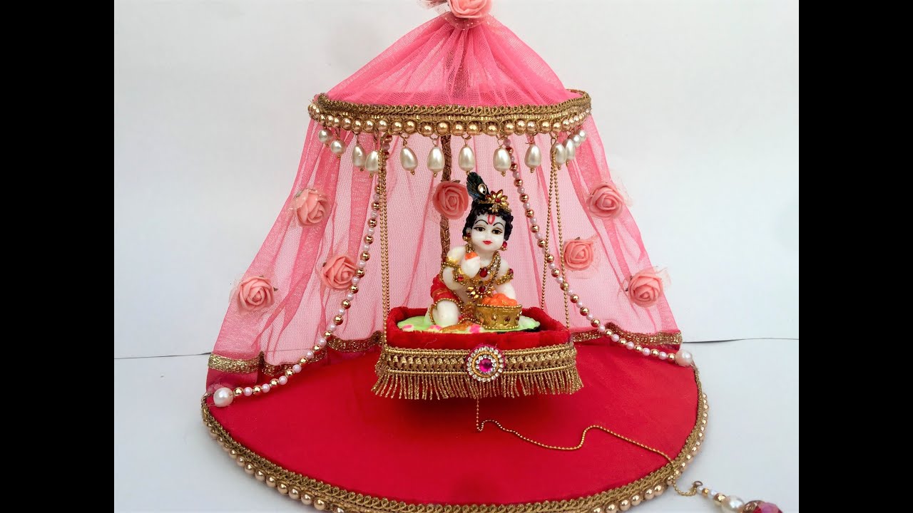 DIY Krishna Janmashtami Jhula 2024| How to make Beautiful Jhula for BalGopal at home| krishna jhula