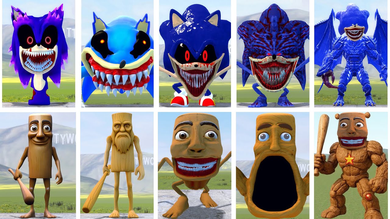 EVOLUTION OF ALL SHIN SONIC TAPES VS TUNG TUNG TUNG SAHUR POPPY PLAYTIME CHAPTER 4 in Garry's Mod