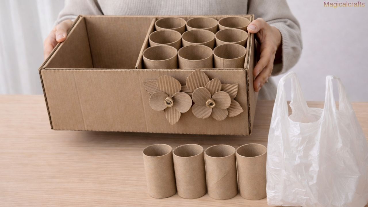 YOU CAN'T BUY SUCH A BASKET IN THE STORE!🥰CUTE IDEA FROM JUTE AND CARDBOARD!DIY♻️
