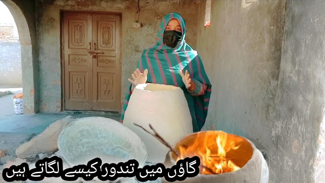 How To Install Tandoor In Village  | Gaon Ki Tandoori Roti | mud oven | Village Festival 