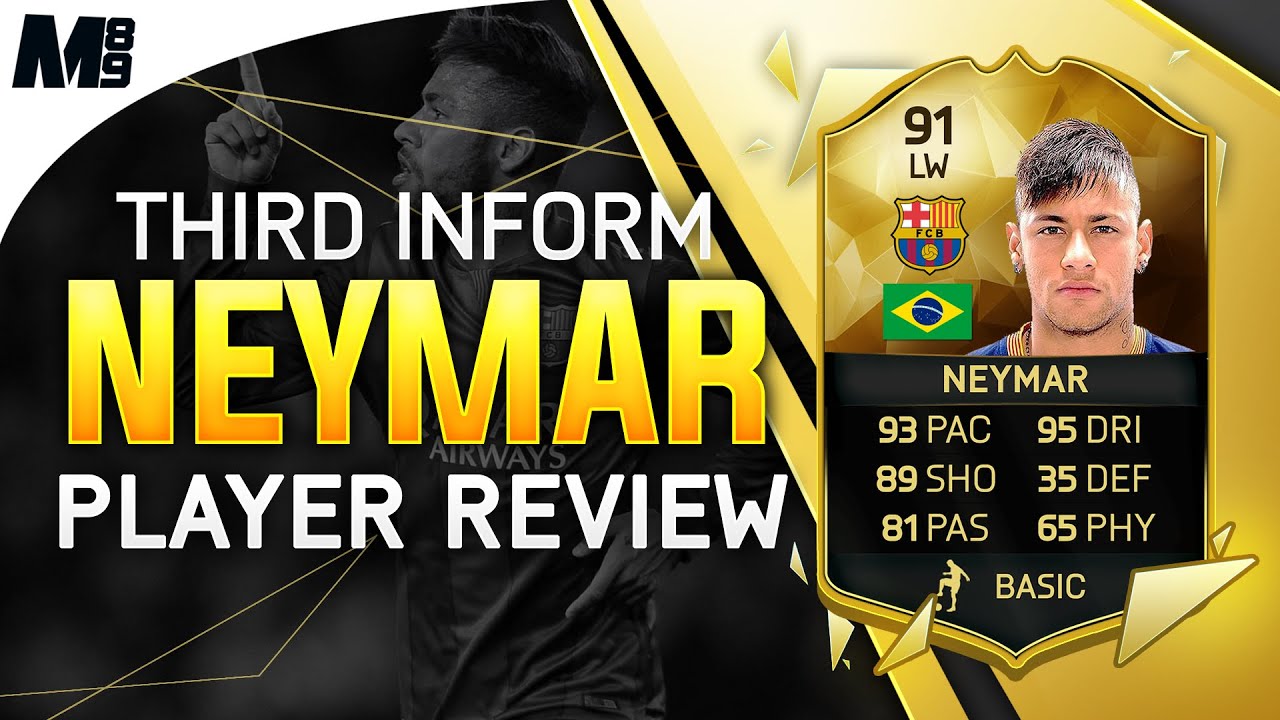 FIFA 16 TIF NEYMAR REVIEW (91) FIFA 16 Ultimate Team Player Review + In Game Stats