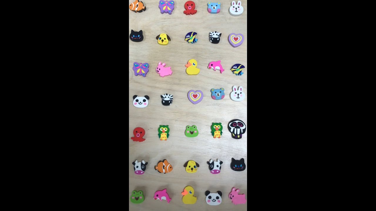 Colourful Eraser Line Up