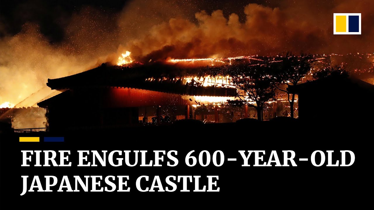 Fire engulfs Japan’s 600-year-old Shuri Castle, a World Heritage Site in Okinawa