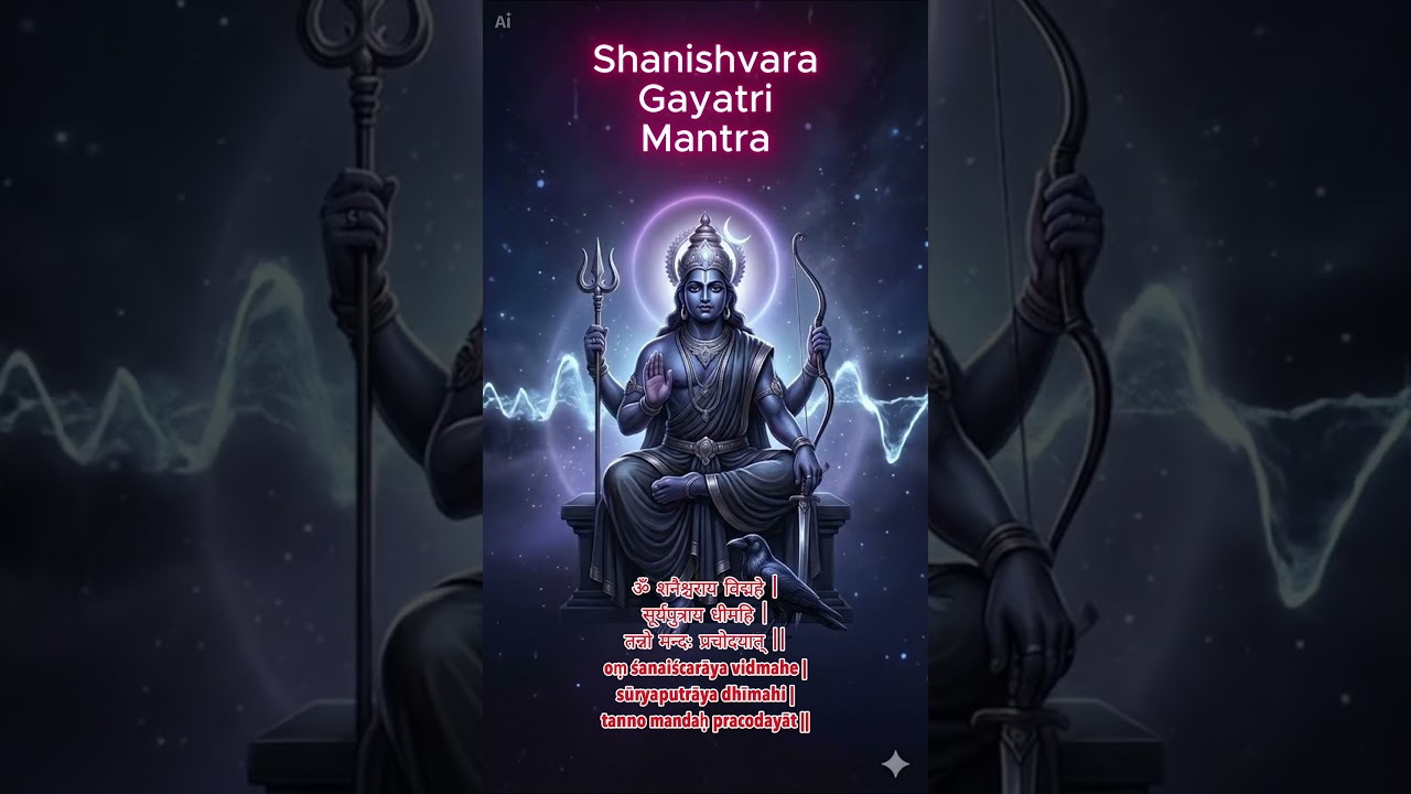 Shanishvara Gayatri Mantra | 1-Minute Powerful Chant for Protection & Relief from Obstacles 🙏🏼🙏🏼🙏🏼