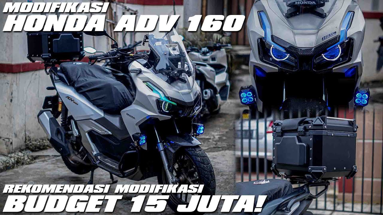 MODIFIKASI HONDA ADV 160 MENGGUNAKAN BILED | LAMPU D4 | PART CARBON | CRASHBAR V2 | TOPBOX PANNIER