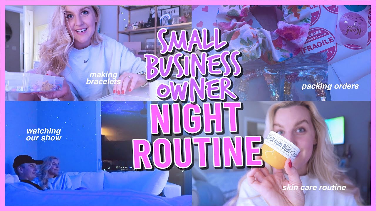SMALL BUSINESS NIGHT ROUTINE: workout, cook dinner, make bracelets & pack orders || KellyPrepster