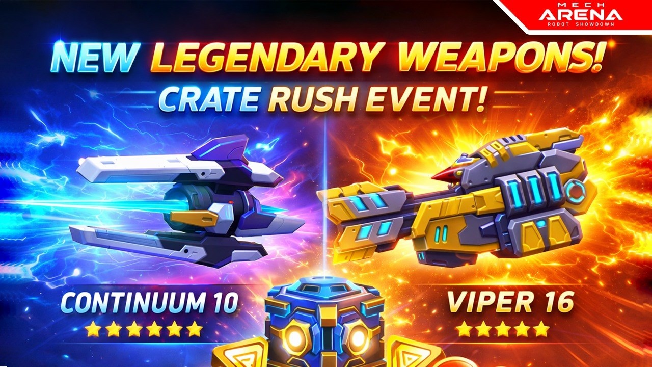 ONE SPIN LUCK?! 😱 Viper 16 & Continuum 10 Crate Rush | New Maps Gameplay! 🔥| Mech Arena