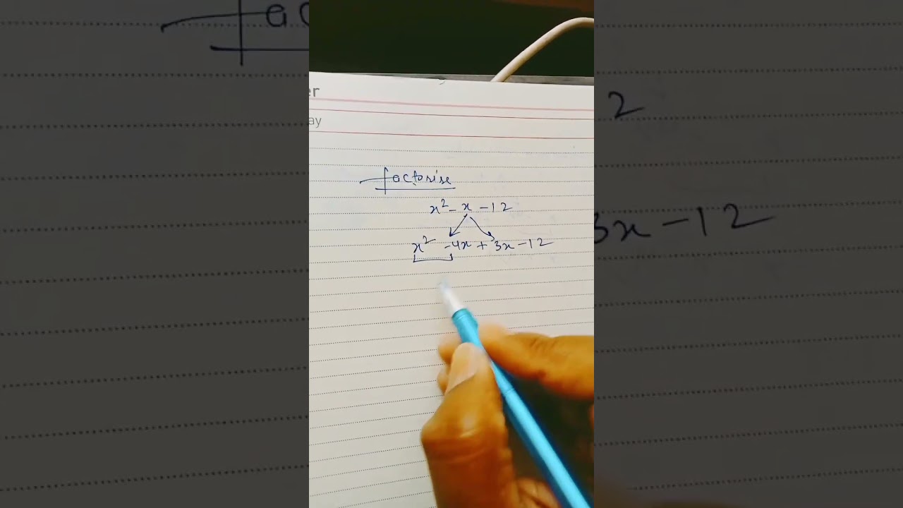 Factorisation by splitting middle term#mathematics #Class#8th#9th#10th#Splitting middle term.