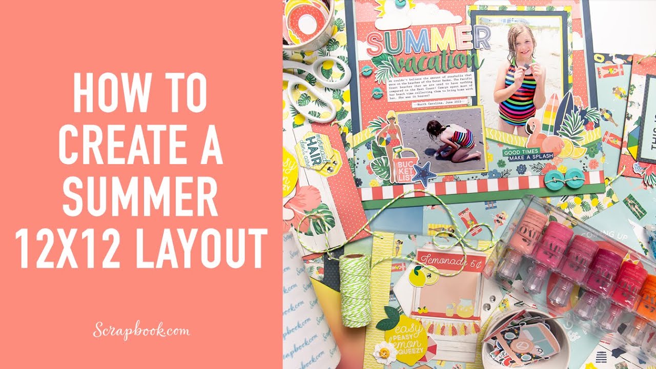 🌞Creating a Beautiful and Bright Summer Scrapbook Layout | Jana Eubank