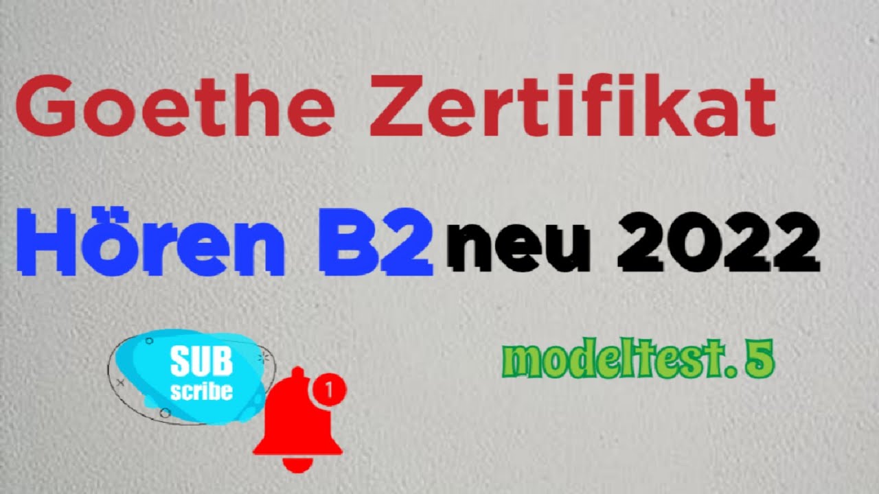 Goethe B2 Hören Prüfungstraining neu.Modeltest.5  #meineliebe #achusai