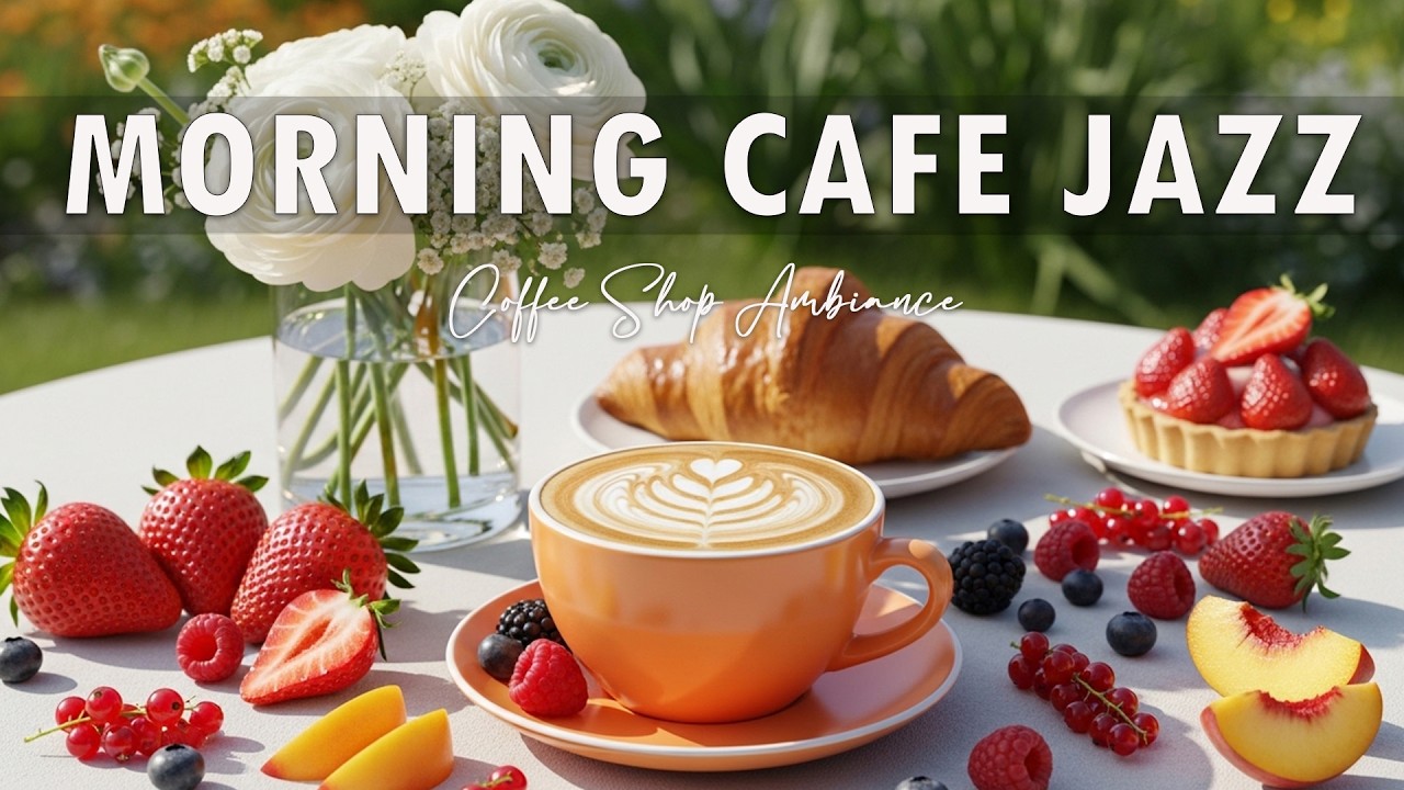 Morning Cafe Jazz☕ Coffee Shop Ambiance - Bossa Nova Instrumental & Jazz Music for Stress Relief