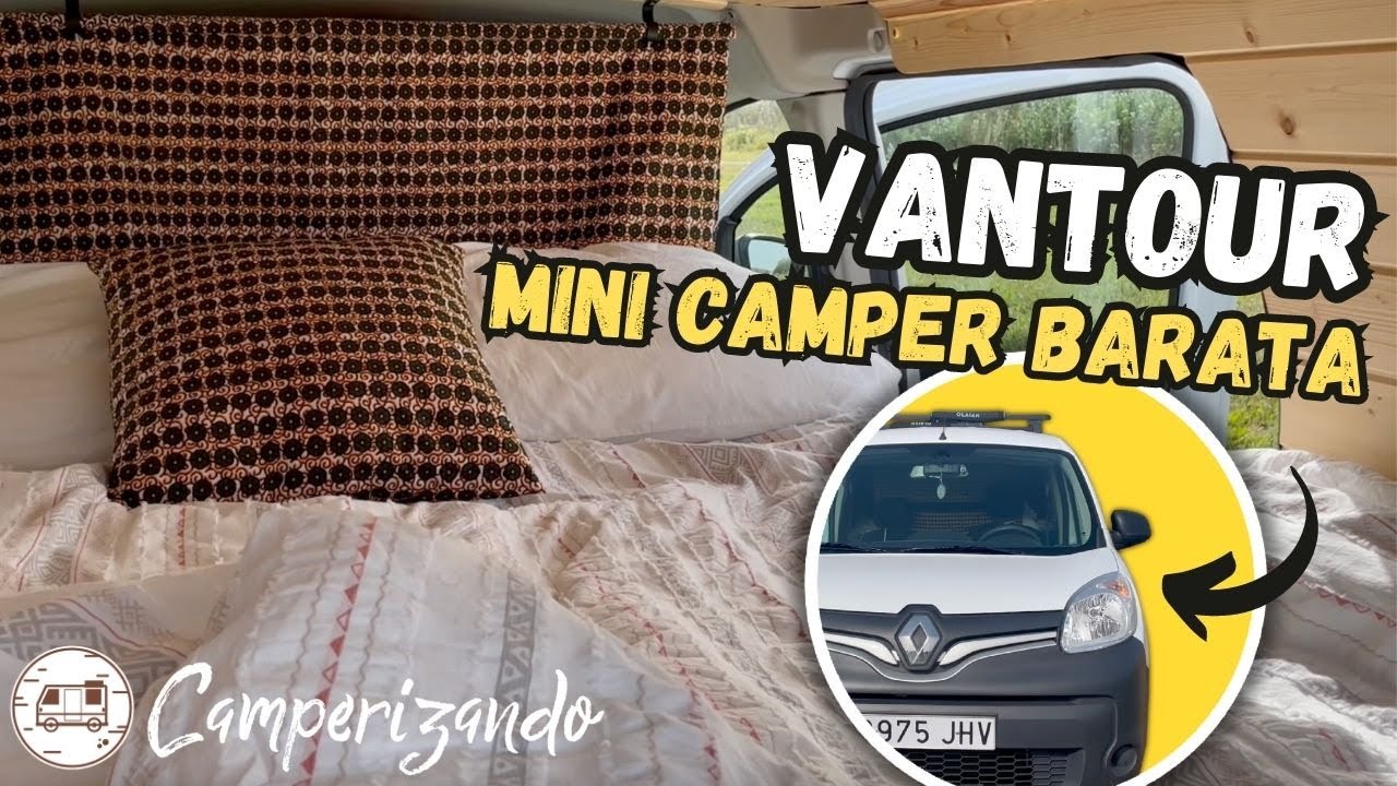 MINI Furgoneta CAMPER PEQUEÑA con mucho ESPACIO para TABLAS DE SURF | VANTOUR | Renault Kangoo