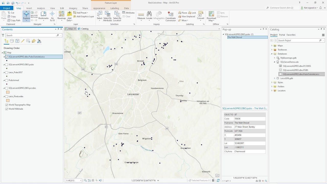 ArcGIS Pro и SQLServer &mdash; Введение в пространственные запросы
