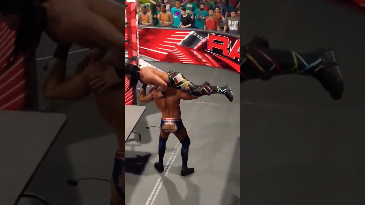 Seth face planted through a table 😍😍😍 #wwe #wrestling #wweraw #jindermahal #wwe2k23