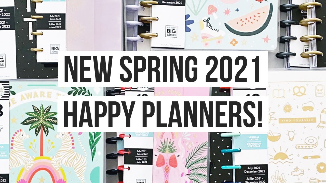 Flip Through of 6 New Happy Planners from the Spring 2021 Release! Classic and Big + Guided Journal
