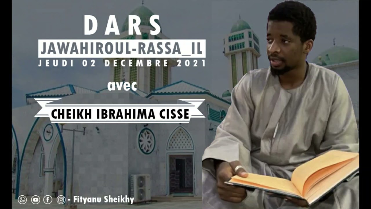 Dars Jawahiroul rassa il (Jeudi 02 Décembre 2021)