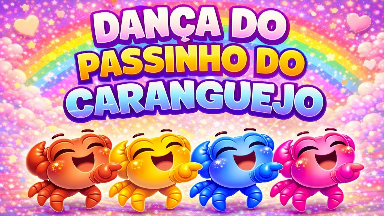 🎵 DANÇA DO PASSINHO DO CARANGUEJO 🦀  Música Infantil Animada para Dançar e Brincar 🌈💃#MúsicaInfantil