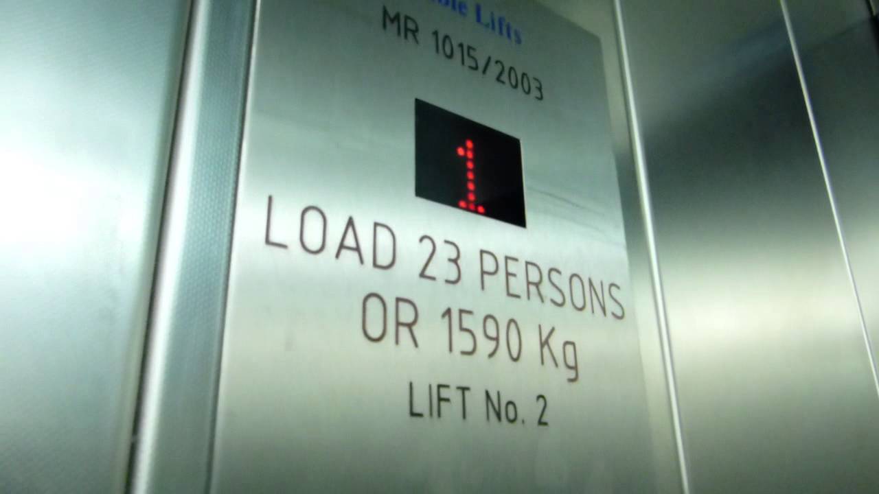 Cable Traction Elevator at St. Thomas Hospital (Lambeth Wing) in London UK