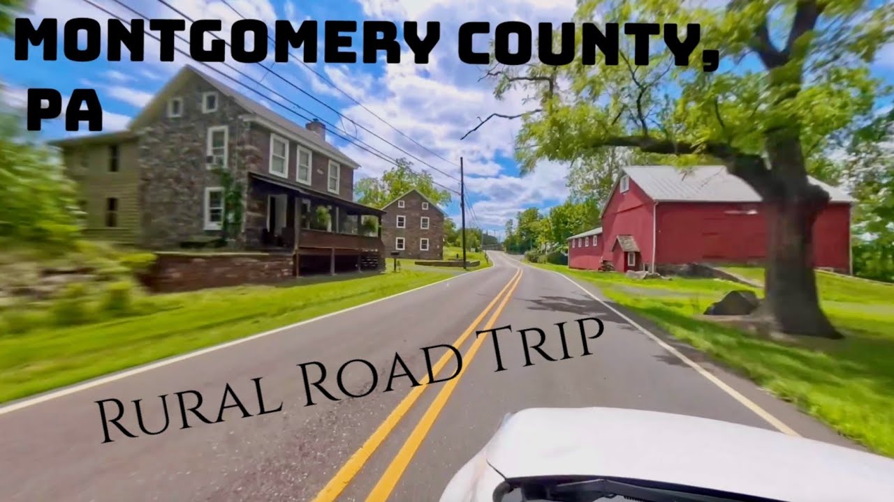 Rural Pennsylvania Roads - Driving Through Montgomery County