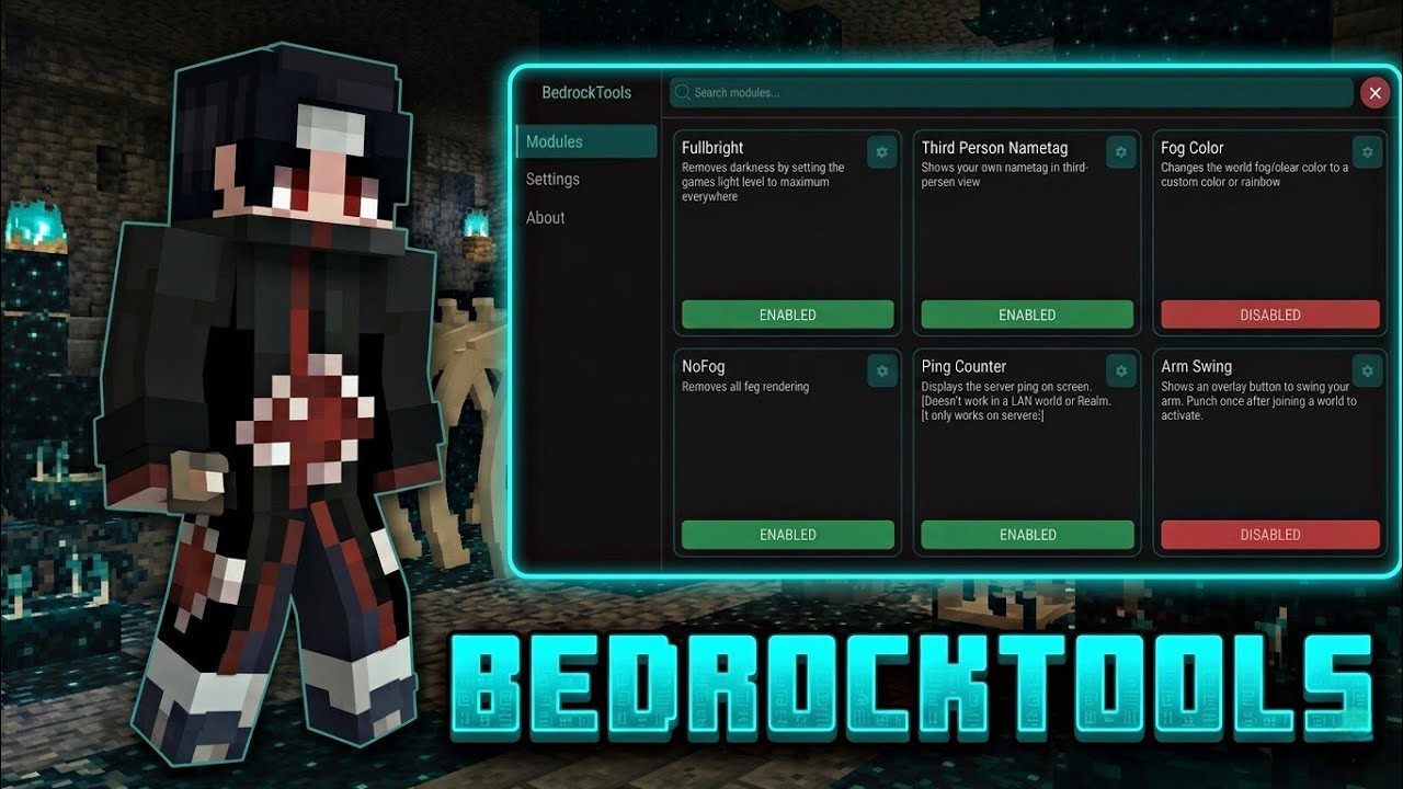 BedrockTools For MCPE 26.10 | Best PVP Utility Tool For Minecraft | LeviLauncher