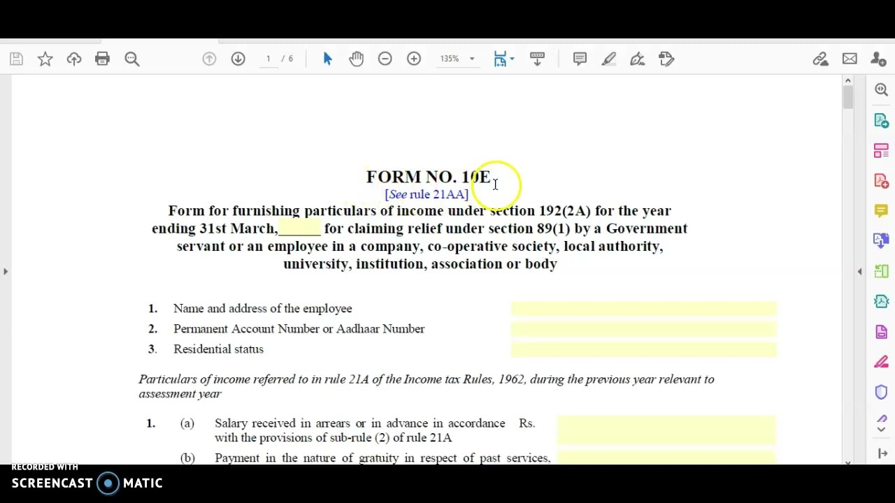 Form 10E_Tax Relief under section 89(1)_Annexure 1_Table A