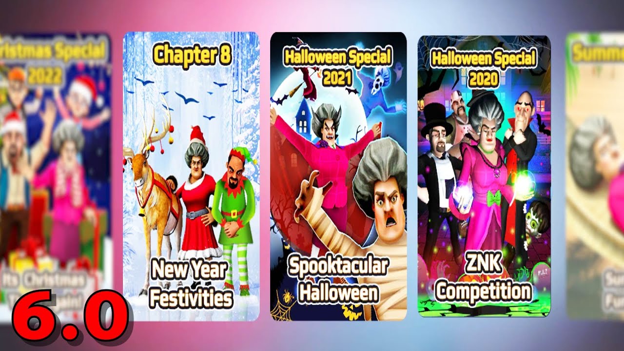 Scary Teacher 3D 6 .0 Chapter New Year Festivities, Chapter Spooktacular Halloween, ZNK Competition