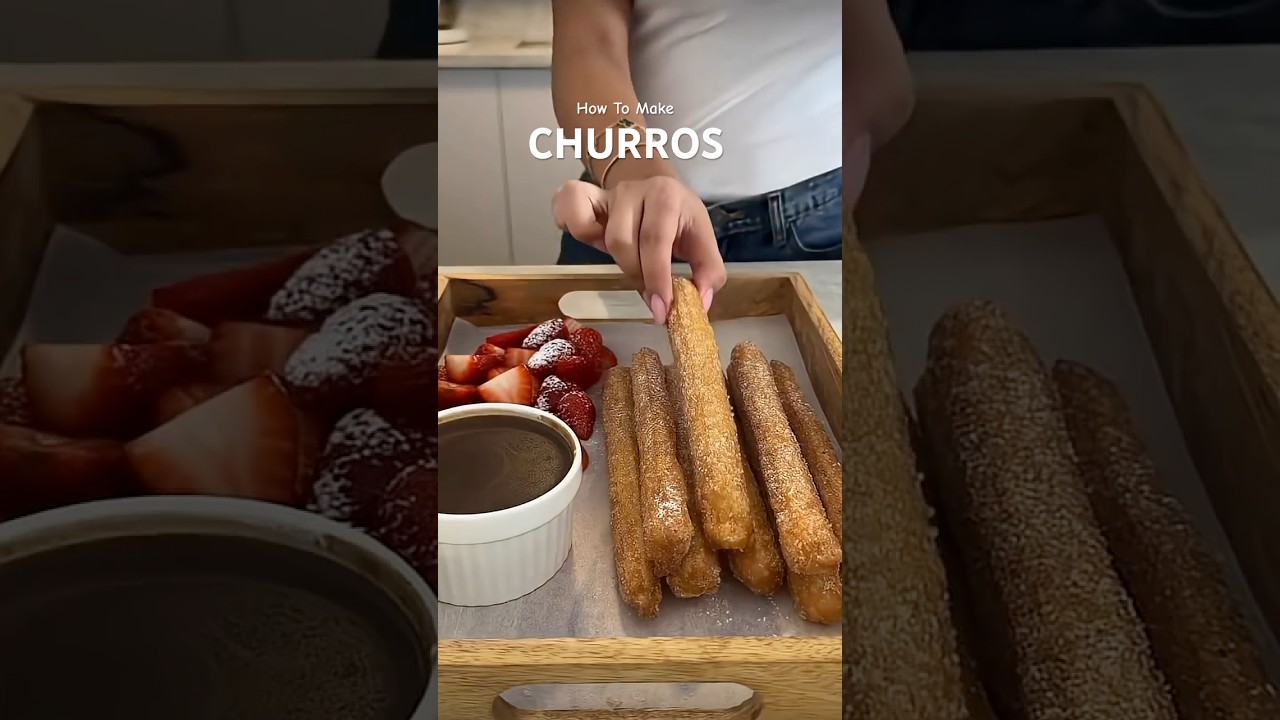 How to Make Crispy Churros 🥨🍫 #shorts #churros #viral #chocolate
