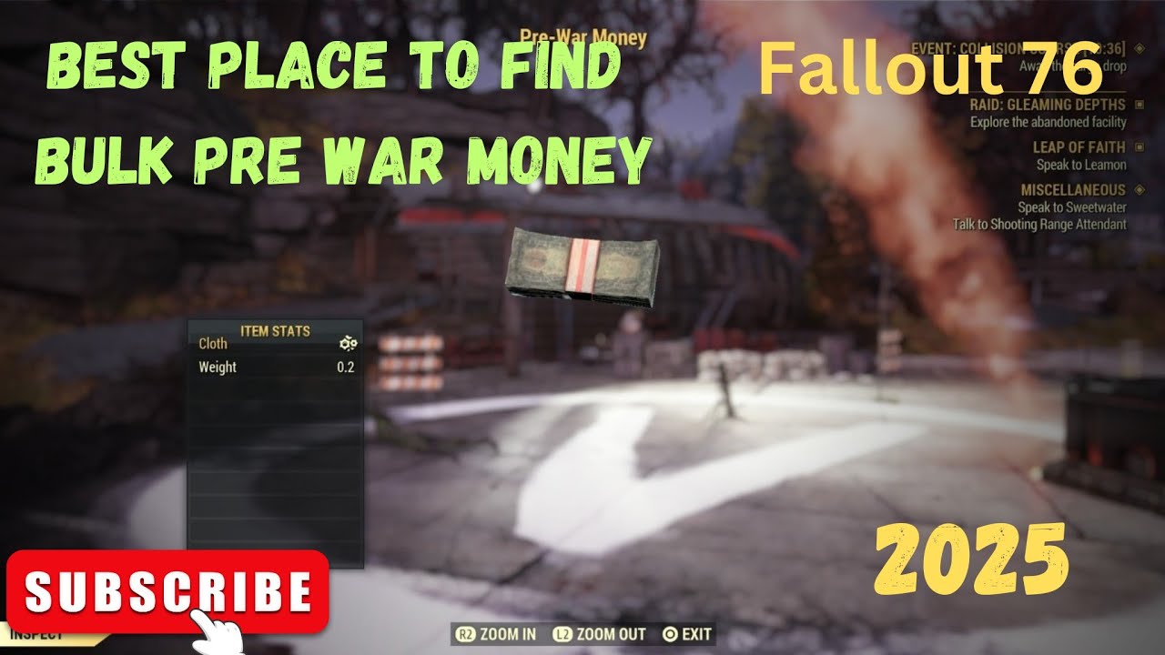 Fallout 76.... Best place to find bulk prewar money