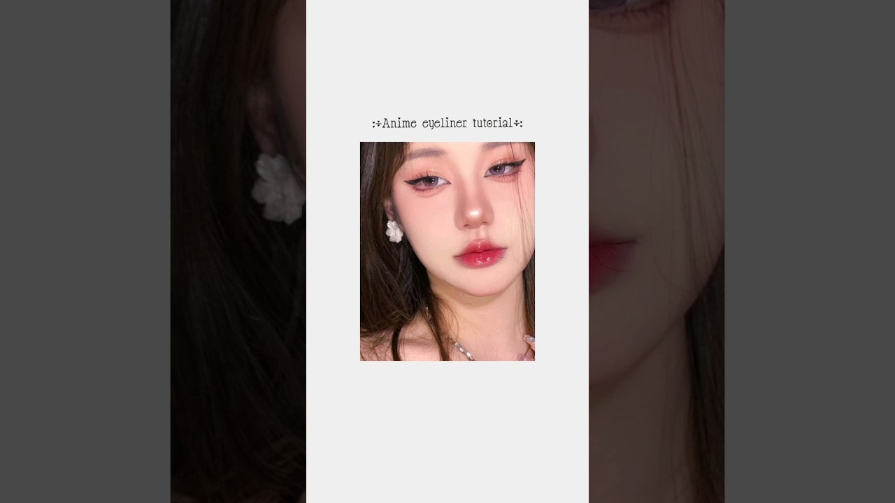 Anime eyeliner tutorial 🖤 #shorts #tutorial #anime #eyeliner #makeup #aesthetic #ulzzangstyle #arion