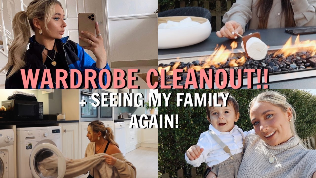 wardrobe clean out, organisation + reunited with my family for Easter!! | Saffron Barker