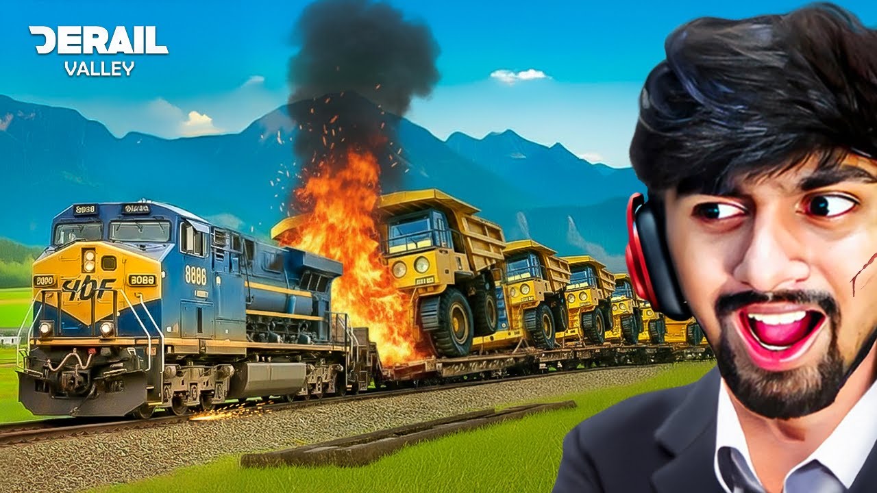 I OVERLOADED MY CARGO TRAIN with MINER TRUCKS 😱