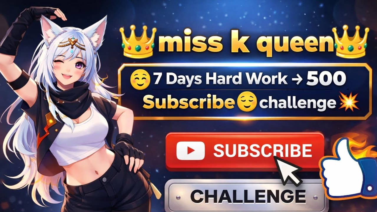 miss___k___ queen👑is live💥7 Days Hard Work → 500 Subscribe 😌 challenge ❤️