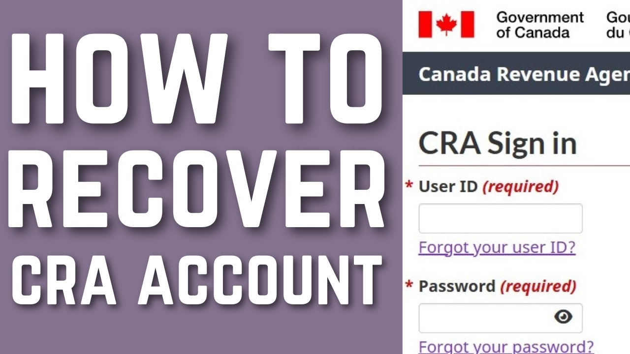 How To Recover CRA Account | Reset CRA Login Password