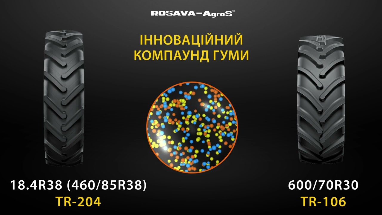 Українські #шини #ROSAVA-AgroS #18.4R38 (460/85R38) TR-204  та #600/70R30 TR -106 для #тракторів