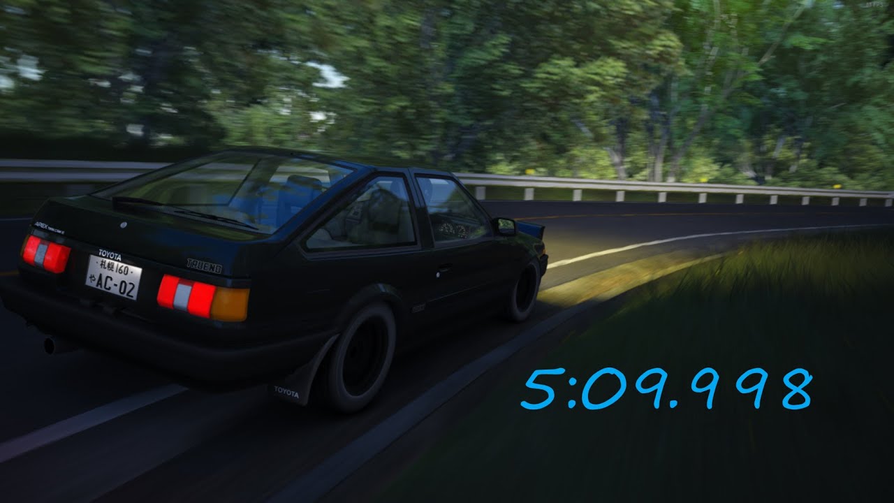 PK Akina Downhill 5:09.998 Stock AE86 in TL1 | Assetto Corsa
