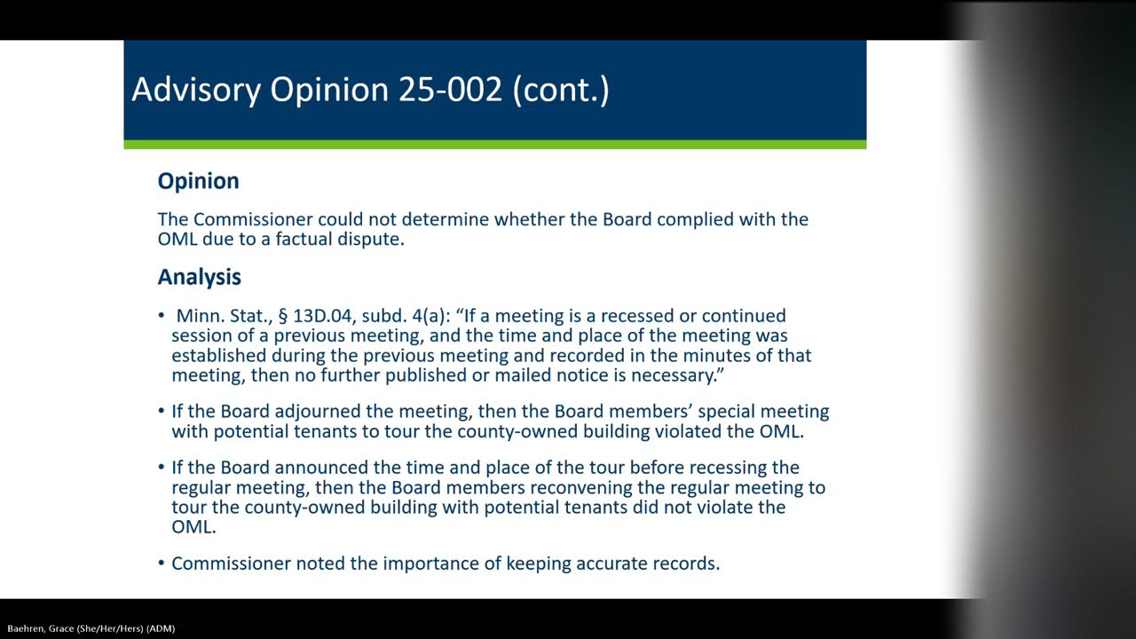 Open Meeting Law Potpourri January 2026