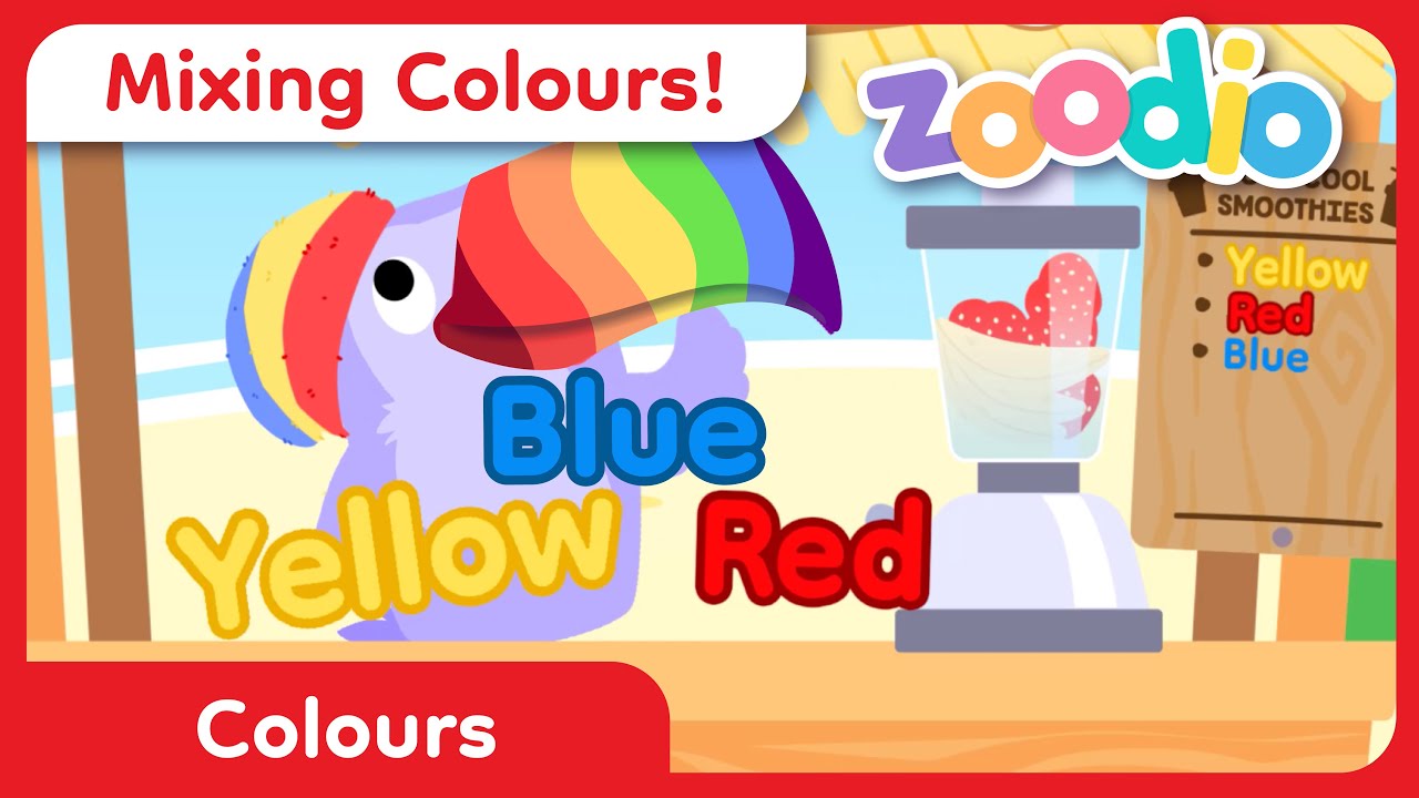 Mixing Colours Song | Zoodio | Colours and Animals Music for Kids