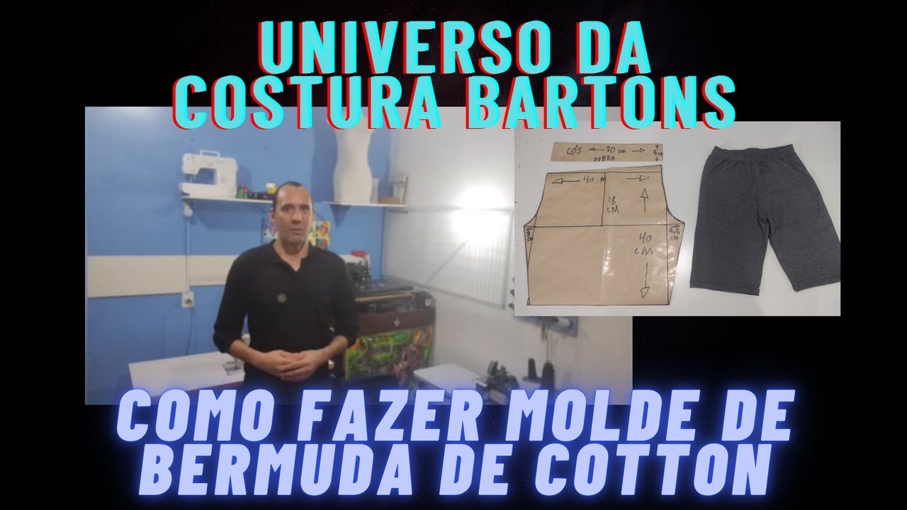 como fazer molde de bermuda de cotton. Cleber Bartole