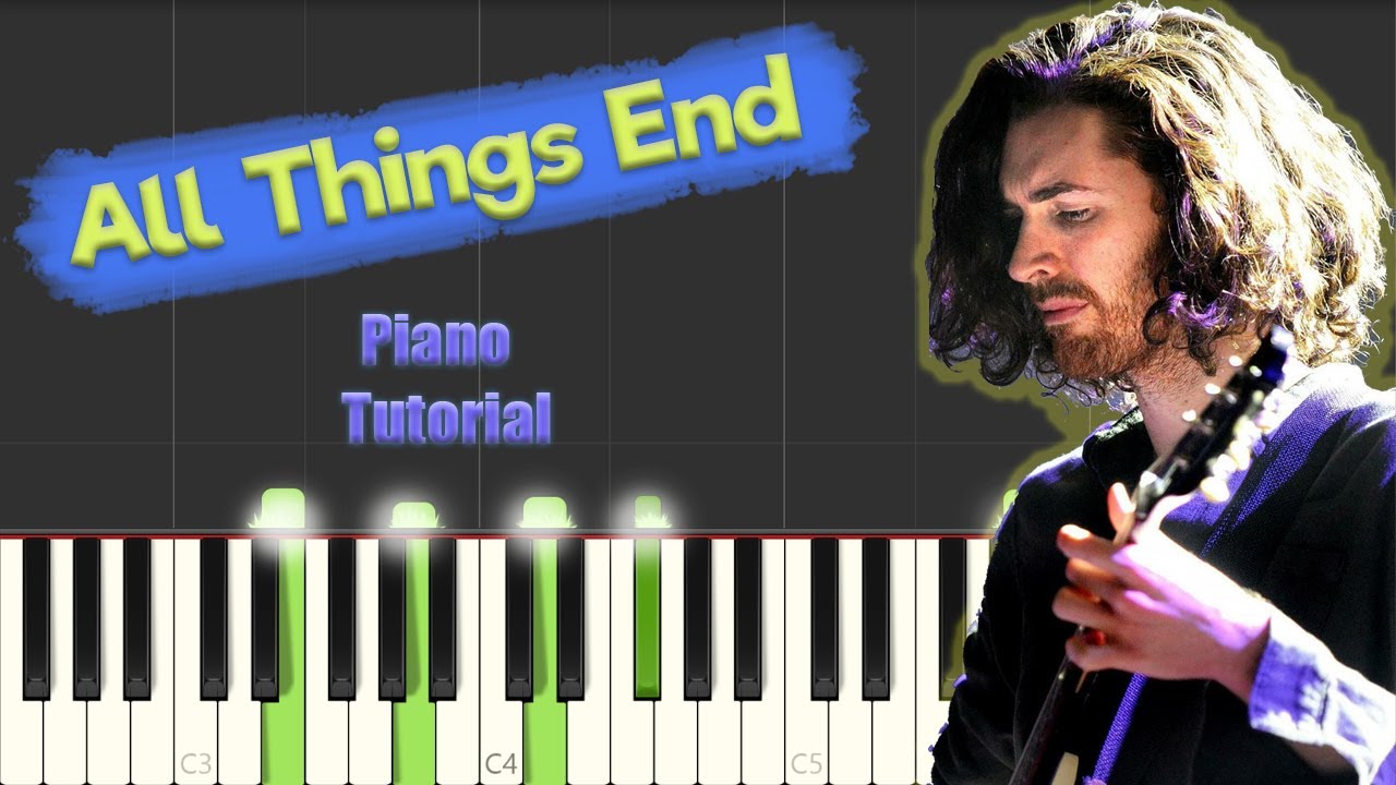 Hozier -  All Things End - Piano Tutorial (chords, karaoke)