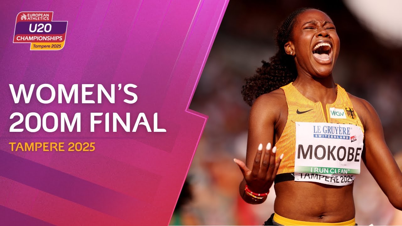 Mokobe STRIKES gold ⚡🥇 Women's 200m final replay | Tampere 2025