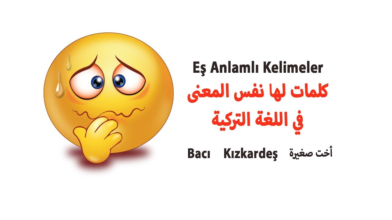 Türkçeyi Öğrenelim كلمات لها نفس المعنى في اللغة التركية