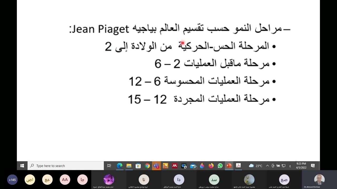 المحاضرة السادسة: أسس بناء المنهج-الأساس النفسي والأساس النعرفي