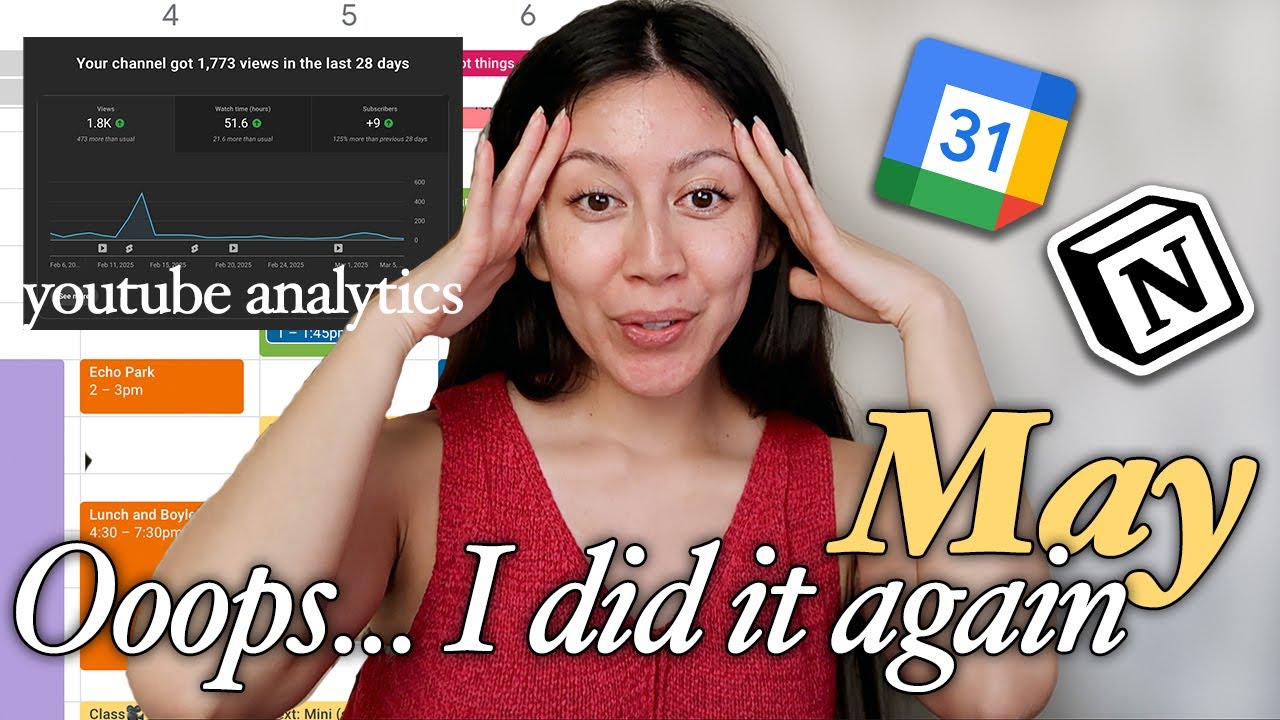 May Plan With Me | Reevaluating Goals in Notion and Google Calendar for a better life | Wellness
