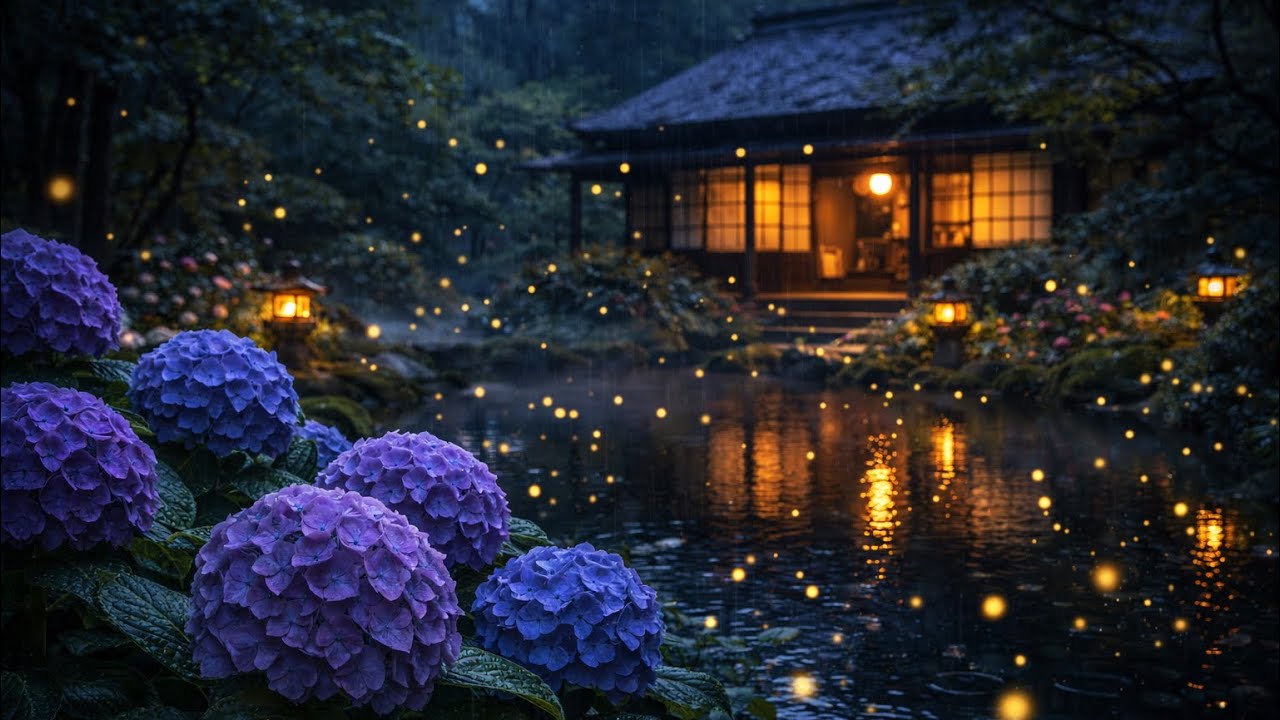 Soft Rain & Crickets at Night 