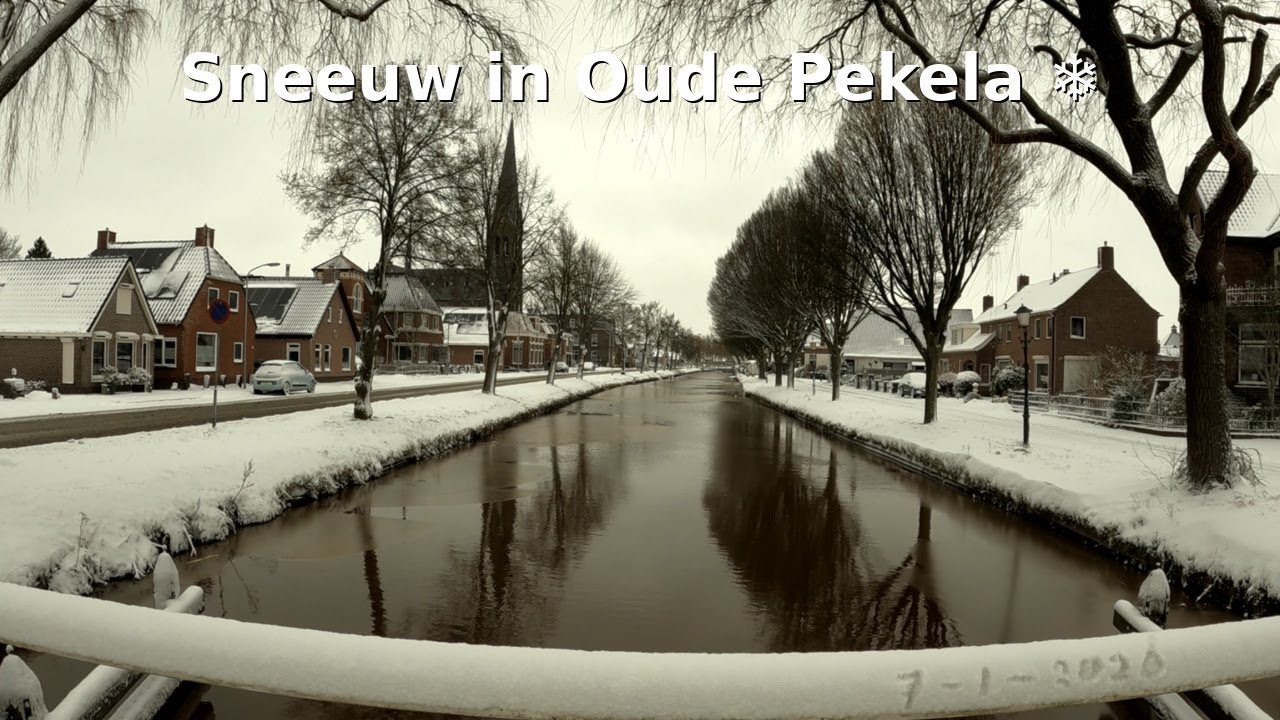 Sneeuw in Oude Pekela ❄️ Winterbeelden 4K | 07-01-2026