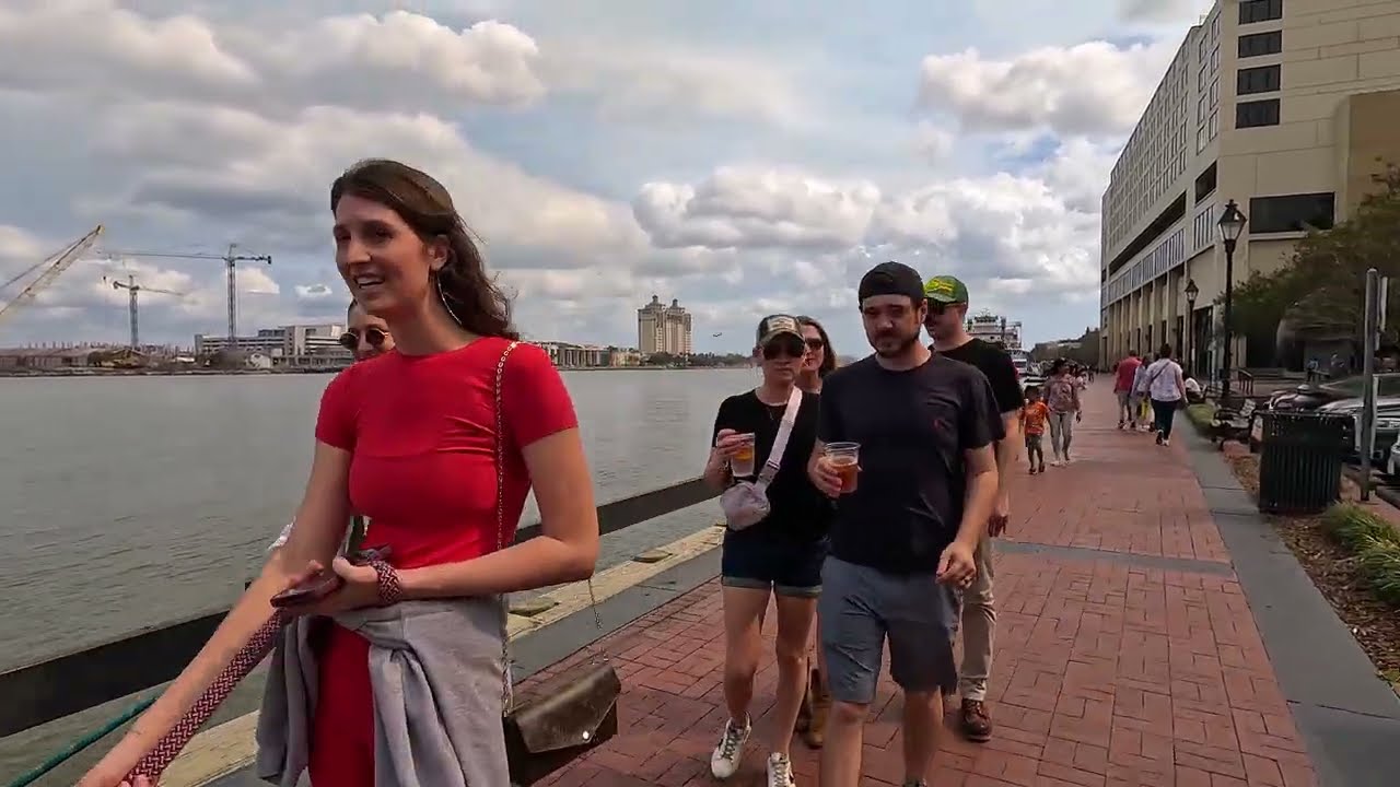 Riverfront of historic Savannah Georgia