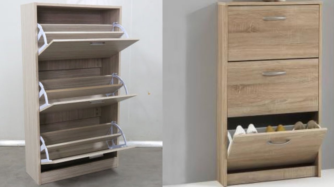 طريقة صنع خزانة احدية بأدراج دوارةمن mdf bois How to make one slipper cabinet with rotating drawers